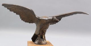 Antique Cast Bronze American Eagle Flagpole Topper Sculpture,  NR 3