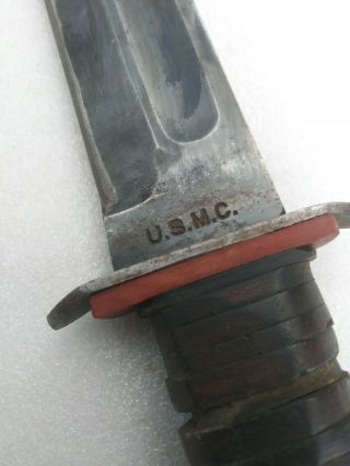 Robeson Shuredge Usmc U.  S.  M.  C.  Knife With Sheath Rare