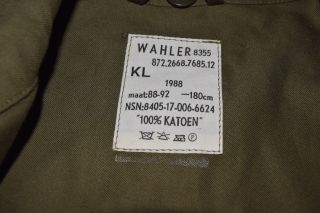 vintage 1988 Wahler dutch military field jacket 2