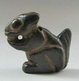 2.  2 " Hongshan Culture Hand - Carved Squirrel Carving Meteorite Pendant