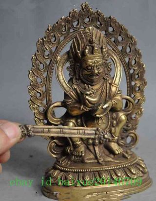 Tibet buddhism Brass Protect Buddhism Vajra Mahakala god Buddha Statue e01 2