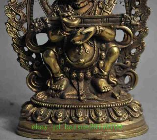 Tibet buddhism Brass Protect Buddhism Vajra Mahakala god Buddha Statue e01 4