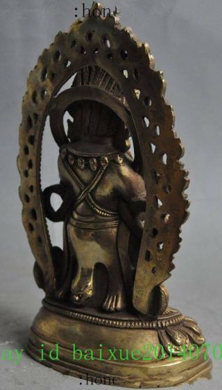 Tibet buddhism Brass Protect Buddhism Vajra Mahakala god Buddha Statue e01 5