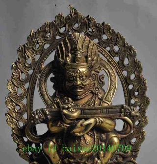 Tibet buddhism Brass Protect Buddhism Vajra Mahakala god Buddha Statue e01 6