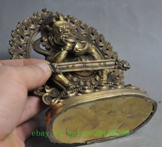 Tibet buddhism Brass Protect Buddhism Vajra Mahakala god Buddha Statue e01 8