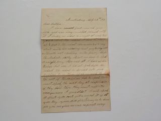 Civil War Letter 1864 Abraham Lincoln Copperheads Meeting Austinburg Ohio Vtg Nr