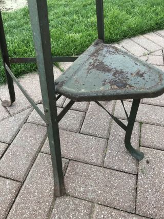 Antique Vintage Industrial Machinist Work Stool Chair 2