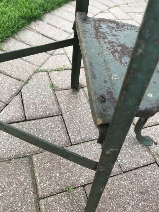Antique Vintage Industrial Machinist Work Stool Chair 4