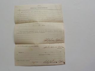 Civil War Document 3rd Pennsylvania Lt.  Colonel John Clark Tents Blankets Vtg Nr