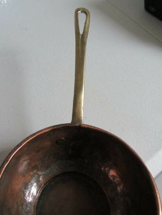 Antique Colonial Copper Hammered Dipper/Ladel - WOW Patina - Bowl is 6 