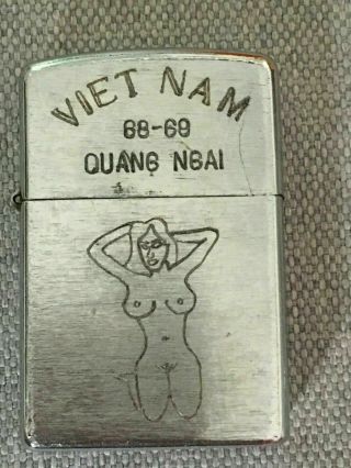 Vietnam War Zippo Lighter Quang Ngai 1968 - 69