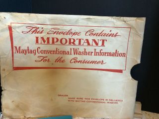 Vintage 1940s Maytag Wringer Washing Machine Instruction Booklet & 5