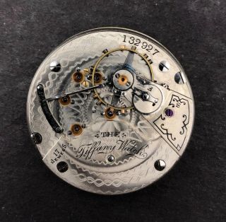 1900 Hamilton 18 17j Antique Pocket Watch Movement The Tiffany 924/1 132927 Of