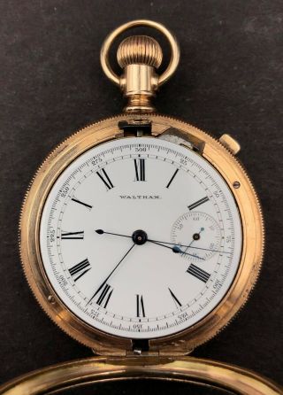 1885 Waltham 14s 13j Chronograph Pocket Watch Hillside/1884 2469458 Functioning 3