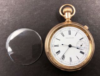 1885 Waltham 14s 13j Chronograph Pocket Watch Hillside/1884 2469458 Functioning 4