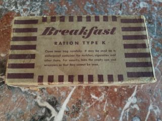 Ww2 K Ration Breakfast Unit 1944