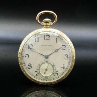 1925 Hamilton 922,  12 Size 23 Jewel Pocket Watch,  To Restore,