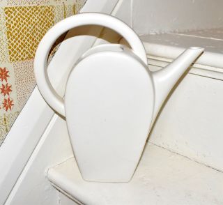 Mid Century Modern White Porcelain Watering Can