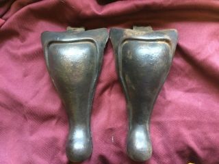 Vintage 9” Long Cast Iron Clawfoot Feet Set Of 2 Unbranded