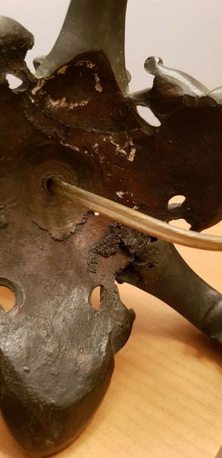 Antique Bronze Table lamp Base rare 5