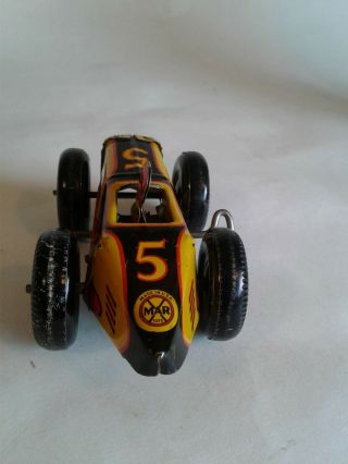 vintage marx tin litho wind up no.  5 midget race car 1930 ' s 5