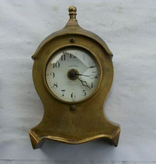 Rare Vintage Brass 7 " Shelf Clock Timeworks Inc.  Berkeley Ca Series 1906 Heavy
