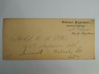 Rare Civil War Envelope Signed By Brigadier General Alexander Brydie Dyer