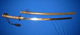 WWII JAPANESE ARMY TYPE 95 NCO SWORD w/ SCABBARD - MATCHING NUMBERS 4