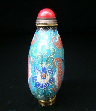 Collectibles 100 Handmade Painting Brass Cloisonne Enamel Snuff Bottles 080 5