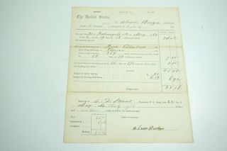Antique 1862 Civil War Medical Discharge Papers / B Company 14 Regiment Infantry