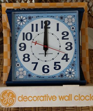 Vintage Ge Electric Wall Clock Nrfp Retro
