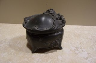 Art Nouveau Trinket Box Ring Casket