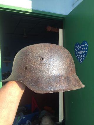 Rare Quality Ww2 German Troops M - 35/40 Helmet With Details