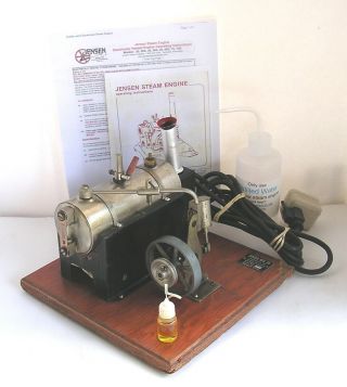 Vintage Horizontal Jensen 70 Live Steam Engine,  Electrically Heated (c)