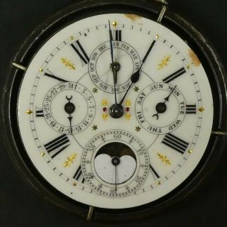 Vacheron Constantin Perpetuel Calendar Moon Phase Chronograph Pocket Watch 4