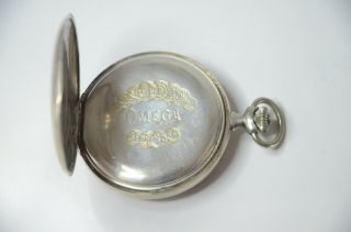 Rare Antique Omega Pocket Watch,  Silver,  Oversize In Work 5