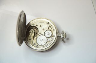 Rare Antique Omega Pocket Watch,  Silver,  Oversize In Work 7