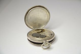 Rare Antique Omega Pocket Watch,  Silver,  Oversize In Work 8