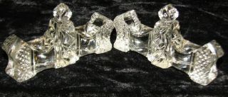 RARE PAIR EARLY 19TH CENTURY IRISH LEAD CRYSTAL TRIPLE TOWERS KNIFE RESTS 2