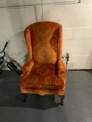 Ethan Allen Vintage 1970s Brunt Orange Chairs