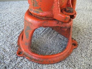 Antique Water Well Pump Cast Iron Red/Orange Paint WAYNE AGL Goldsboro NC 5