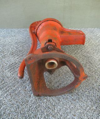 Antique Water Well Pump Cast Iron Red/Orange Paint WAYNE AGL Goldsboro NC 6