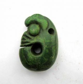 2.  4 " Hongshan Culture Hand - Carved Porcine Dragon Carving Malachite Amulet Pendant