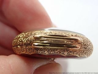 Antique Patek Philippe Red Enamel 18k Gold Diamond Case Pocket Watch w Papers 12
