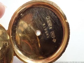 Antique Patek Philippe Red Enamel 18k Gold Diamond Case Pocket Watch w Papers 8