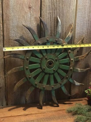 John Deere Green Rotary Hoe Wheel Farm Steampunk,  Home Decor 5