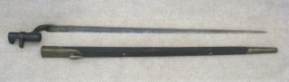 P - 1876 Martini - Henry Rifle Bayonet And Scabbard /original 25 " Long
