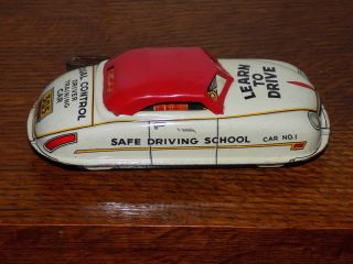 Marx Learn To Drive Wind Up Tin Red Top Car
