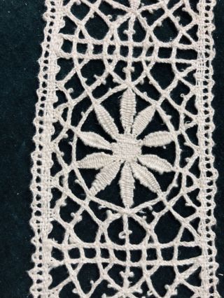 Antique French Wide Linen Cluny Lace 5 yds 2