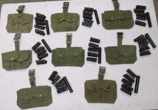 10 British Enfield Stripper Clips Pouch Oiler SMLE NO 1 MKIII NO 4 MKI 303 Cal 3